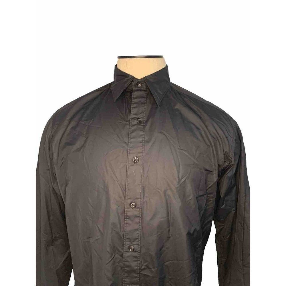 Polo Ralph Lauren Blue Label Rutland Dress Shirt 100% Nylon Medium RARE Black